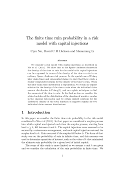 The finite time ruin probability in a risk model with capital injections