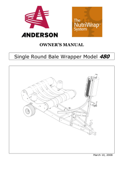 Single Round Bale Wrapper Model 480