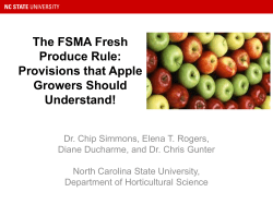 The FSMA Fresh Produce Rule: Provisions that Apple Growers