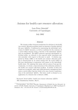 Axioms for health care resource allocation