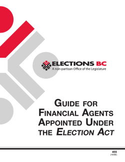 Guide for Financial Agents Appointed Under the