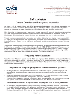 Ball v. Kasich - Ohio Association of County Boards