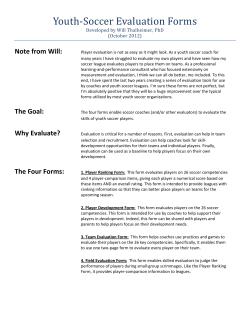 Youth-Soccer Evaluation Forms