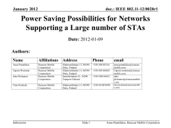 12/28r1 Power Saving Possibilities for Networks