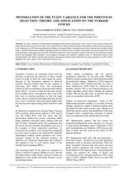 minimization of the fuzzy variance for the portfolio selection: theory
