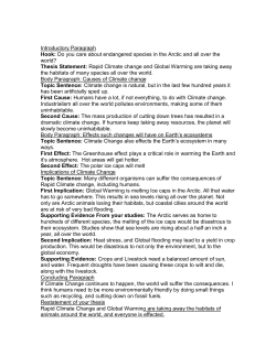 Introductory Paragraph Hook: Do you care about endangered