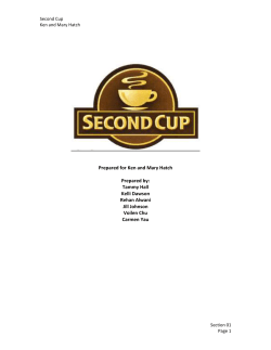 Appendix B Second Cup Saskatoon Floor Plan