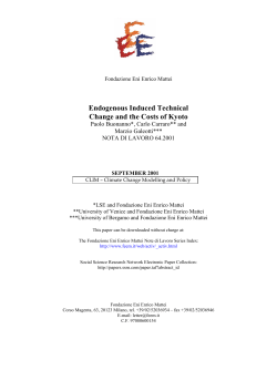 Endogenous Induced Technical Change and the Costs of Kyoto