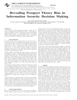 Revealing Prospect Theory Bias in Information Security Decision