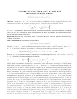 EXTREMES AND FIRST PASSAGE TIMES OF CORRELATED