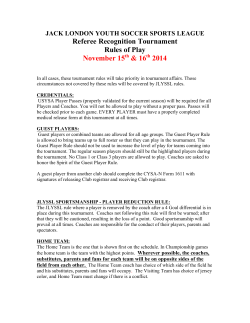 JLYSSL Recreational Tournament Rules
