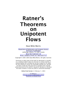 Ratner`s Theorems on Unipotent Flows