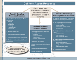 Coliform Action Response