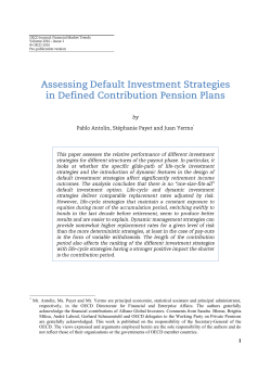 Assessing Default Investment Strategies in Defined
