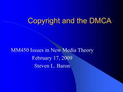 Copyright and the DMCA