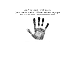 Can You Count Five Fingers - Yukon Education Show Me Your Math!