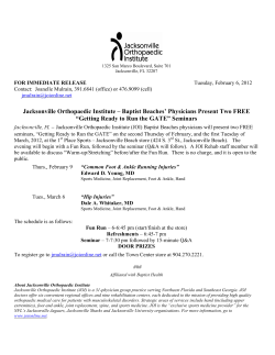 Baptist Beaches` Physicians Present Two FREE &ldquo;Getting Ready to