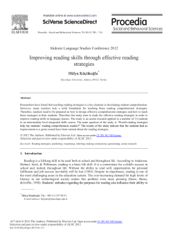 Improving Reading Skills Through Effective Reading Strategies