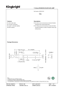 T-1(3mm) ROUND BI-COLOR LED LAMP Features Descriptions