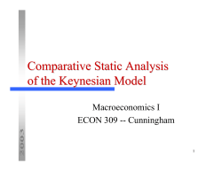 Comparative Static Analysis of the Keynesian Model