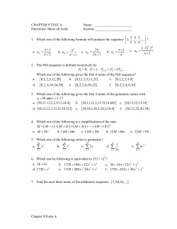 CHAPTER 1 TEST A
