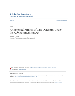 An Empirical Analysis of Case Outcomes Under the ADA