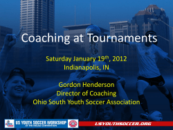 Coaching at Tournaments