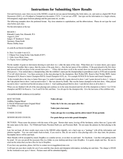 Instructions for Submitting Show Results
