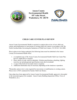 Child Care Center Plan Review