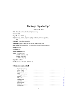 Package `SpatialEpi`