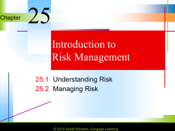 Introduction to Risk Management