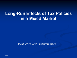 Long-Run Effects of Tax Policies in a Mixed Market