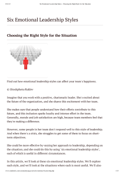 Six Emotional Leadership Styles