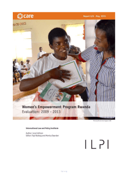 Evaluation WEP 2009-2013 Rwanda 6 of 8