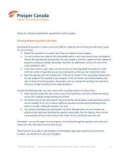 How to choose between questions and scales