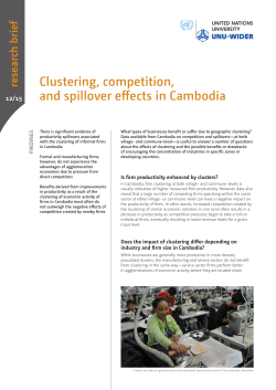 Clustering, competition, and spillover effects in Cambodia - unu