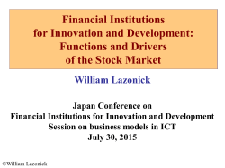 Presentation - Financial Institutions for Innovation and Development
