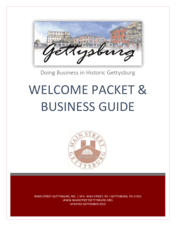 Doing Business in Historic Gettysburg