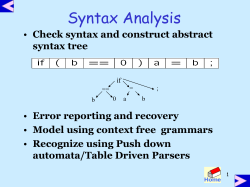 Construct LL(1) parse table for the expression grammar bexpr
