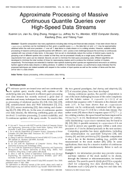 Approximate Processing of Massive Continuous Quantile Queries