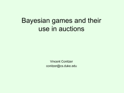 Bayesian games and mechanism design