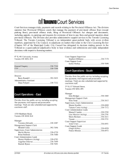 Court Services phone directory