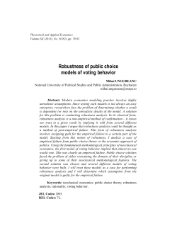 Robustness of public choice models of voting behavior