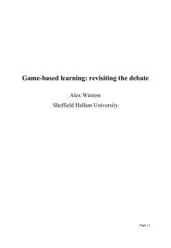 Game-based learning: revisiting the debate
