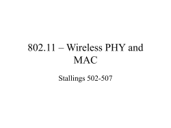 802.11 Wireless PHY and MAC