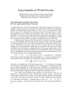 Decomposable Poverty Measures
