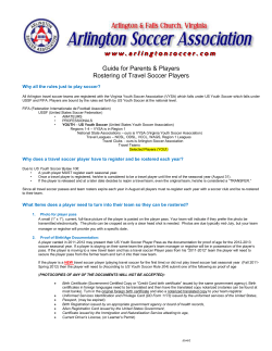 Guide for Parents: Rostering of Travel Soccer Players