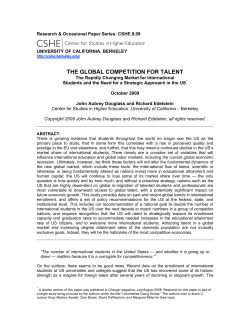 The Global Competition For Talent - Global Higher Ed