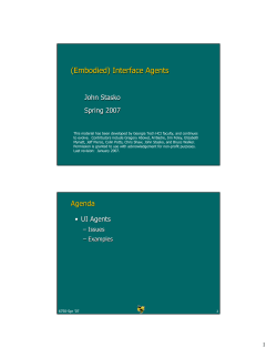 (Embodied) Interface Agents