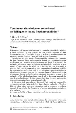 Continuous simulation or event-based modelling to